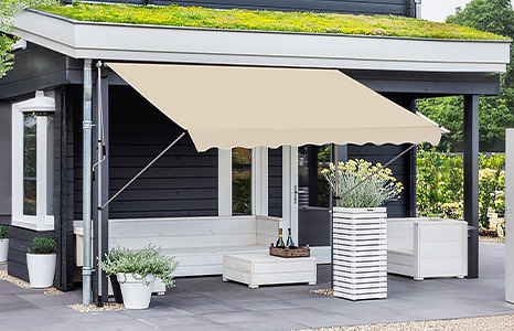 Store banne rétractable sans perçage