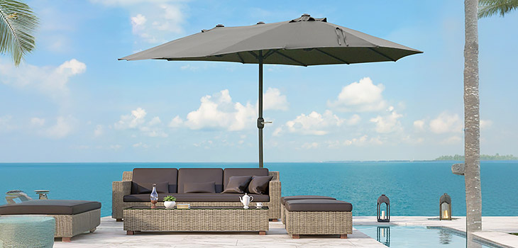 Parasol XXL pour grands espaces