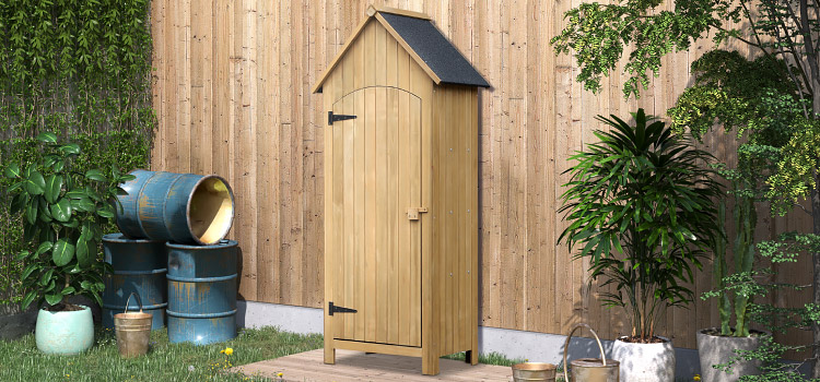 Armoire de jardin en forme de petit chalet