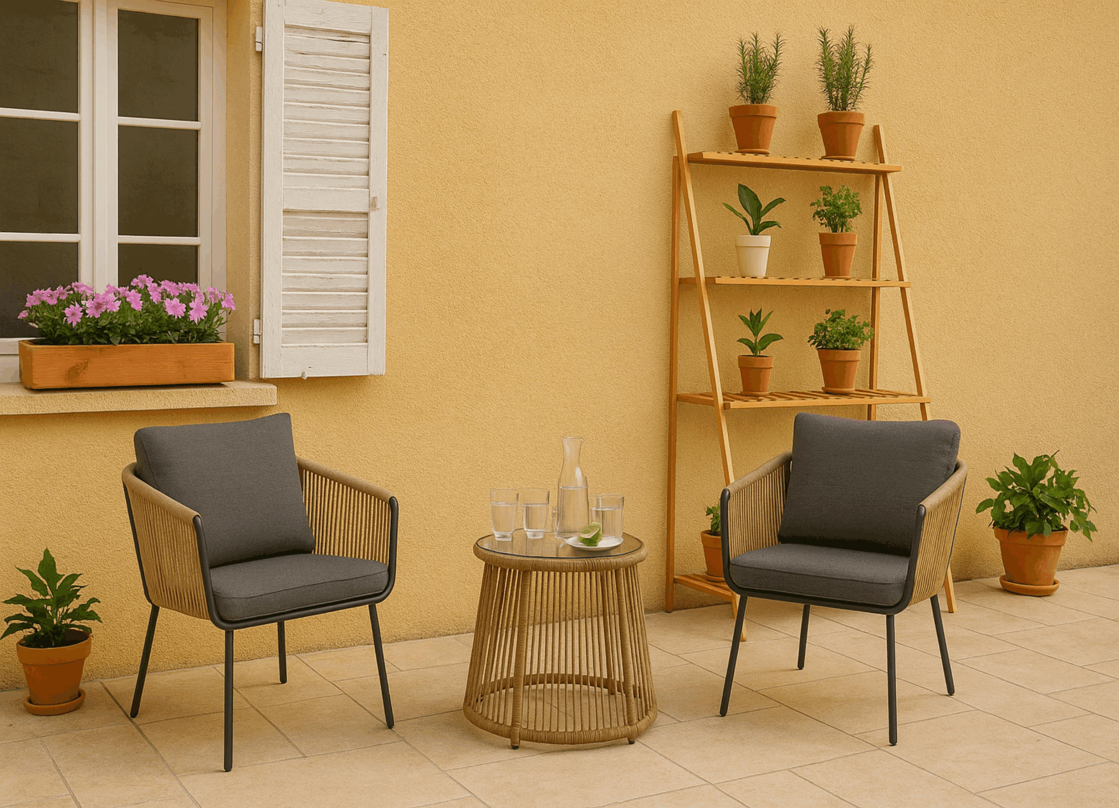 Oasis de balcon chic et naturel