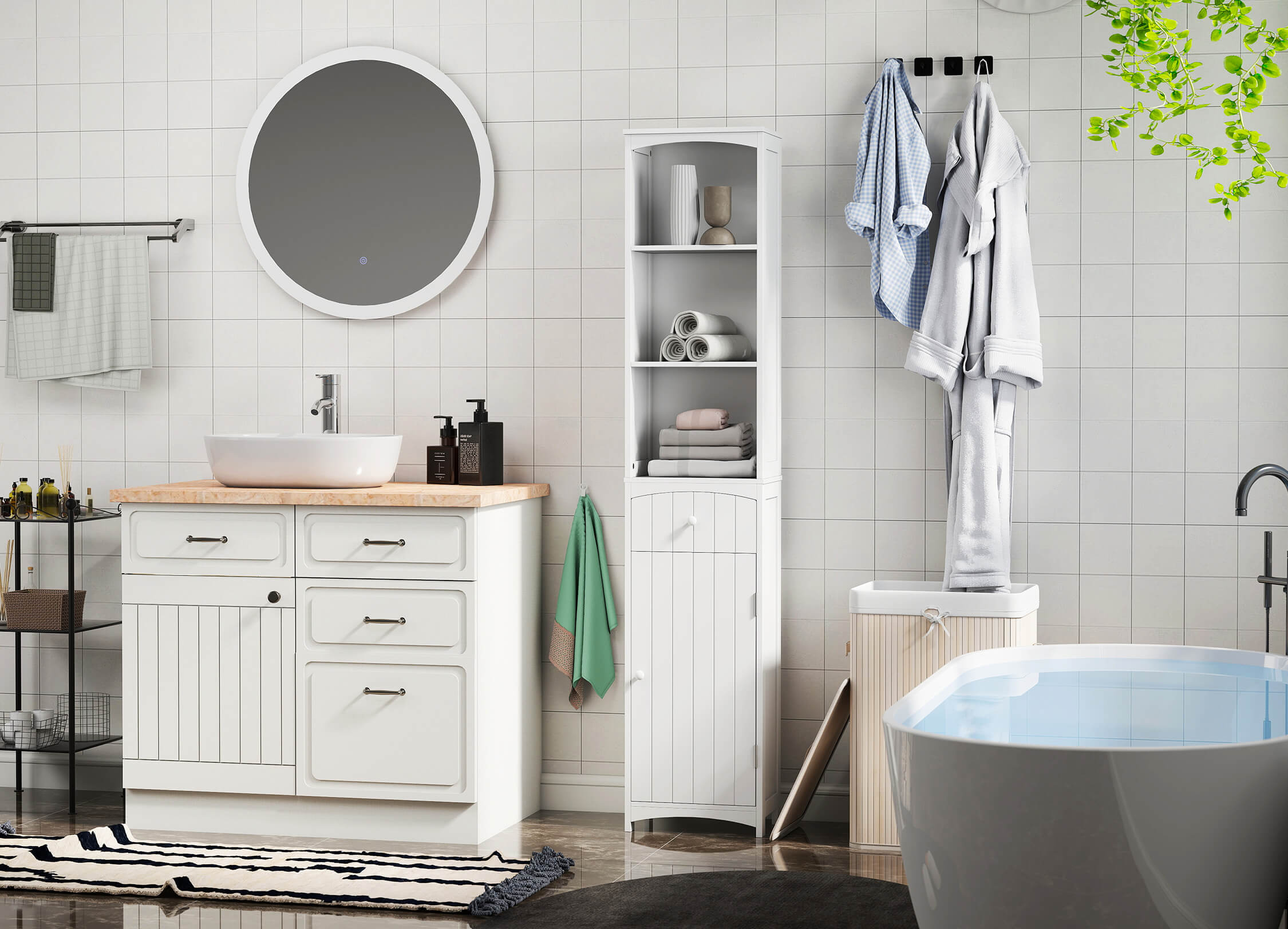 Salle de bain moderne et apaisante