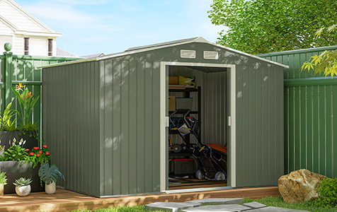 Grand abri métallique 4,9 m² pour tout stocker au sec