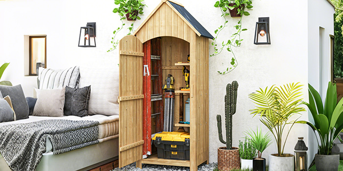 Petit abri bois, parfait pour terrasses et petits espaces