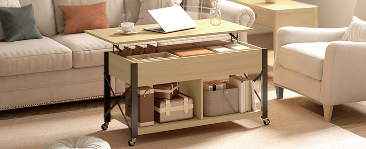 Une table basse astucieuse