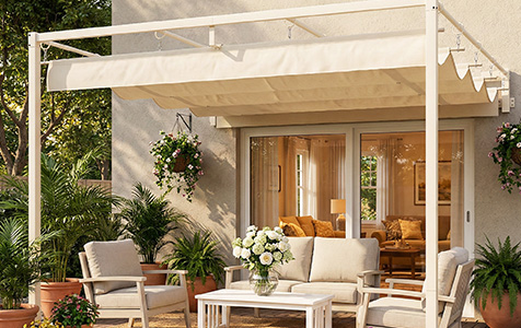 Pergola murale adossée