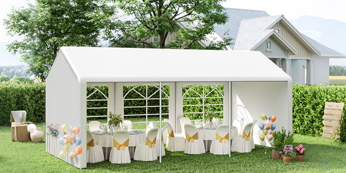 Tente de réception motorisée