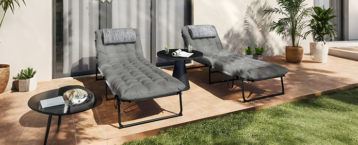 Bain de soleil rembourré multi-positions