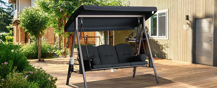 Fauteuil suspendu avec coussin moelleux