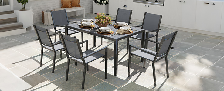 Salon de repas en métal haute résistance