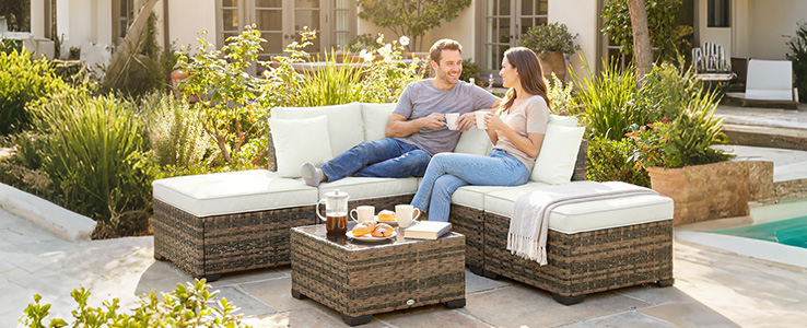 Ensemble de jardin avec housses déhoussables