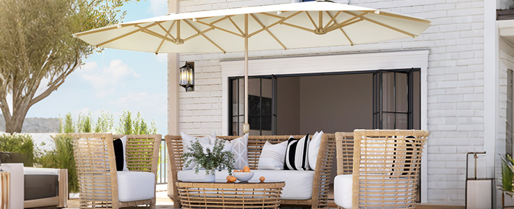 Doublez l'ombre, doublez le plaisir : Le parasol extra-large