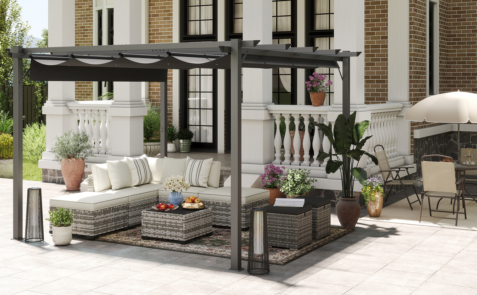 Un espace de vie extérieur tout en douceur