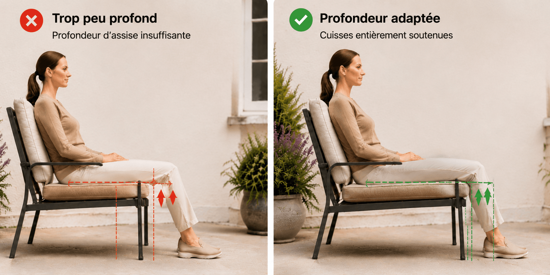 La profondeur d'assise