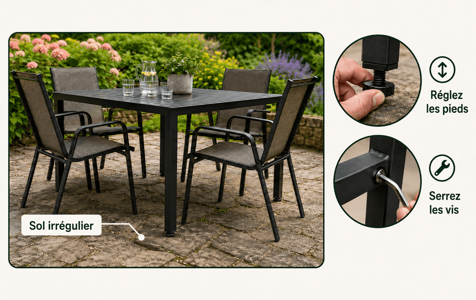 2.2 Table qui penche ou vacille = mauvaise qualité ?