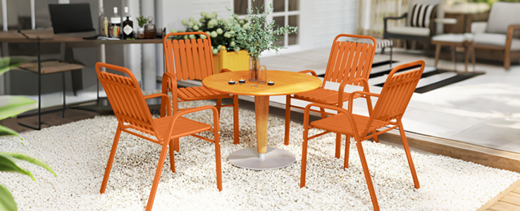 Chaises de jardin empilables