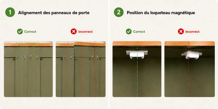Le loqueteau magnétique ne fonctionne pas seul. Son efficacité dépend de :