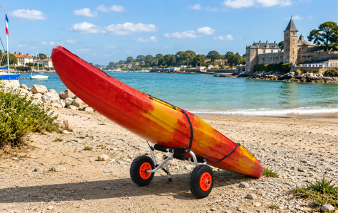 Faites rouler votre kayak jusqu'à l'eau
