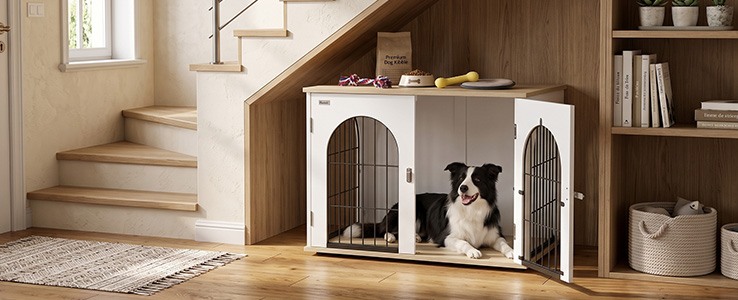 Cages pour chien style meuble