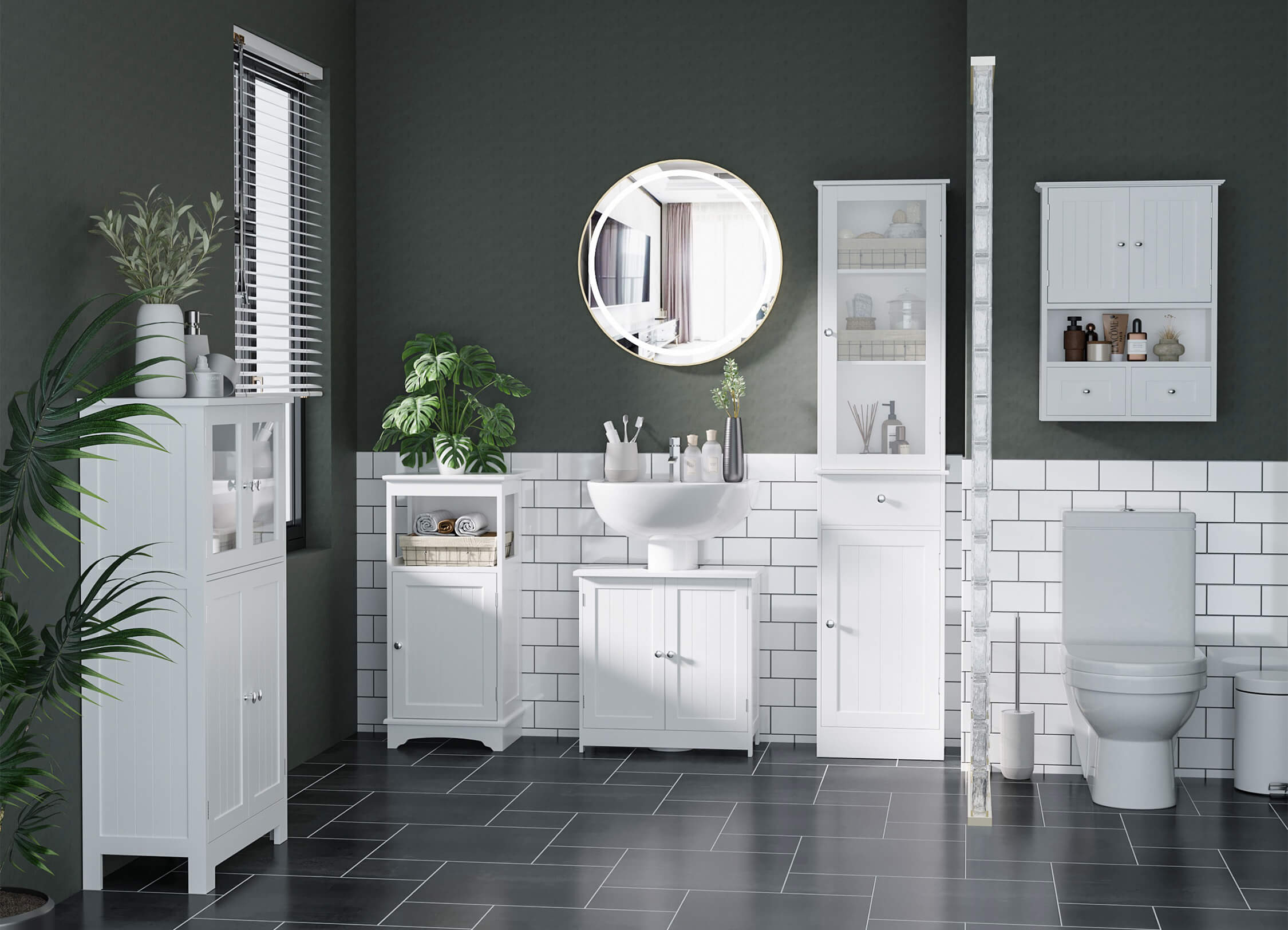 El blanco nunca falla en un baño