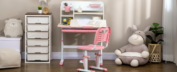 Escritorio y silla con altura ajustable