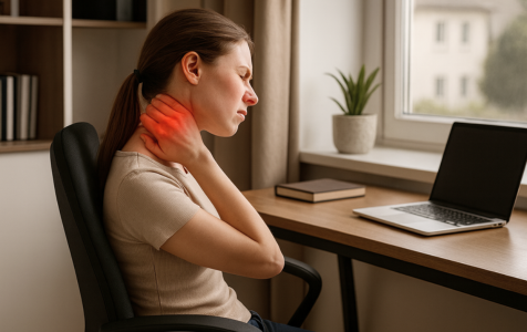 Dolor de cuello tras muchas horas sentado