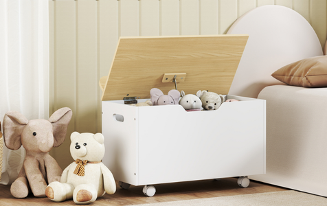 Baú para brinquedos com rodas