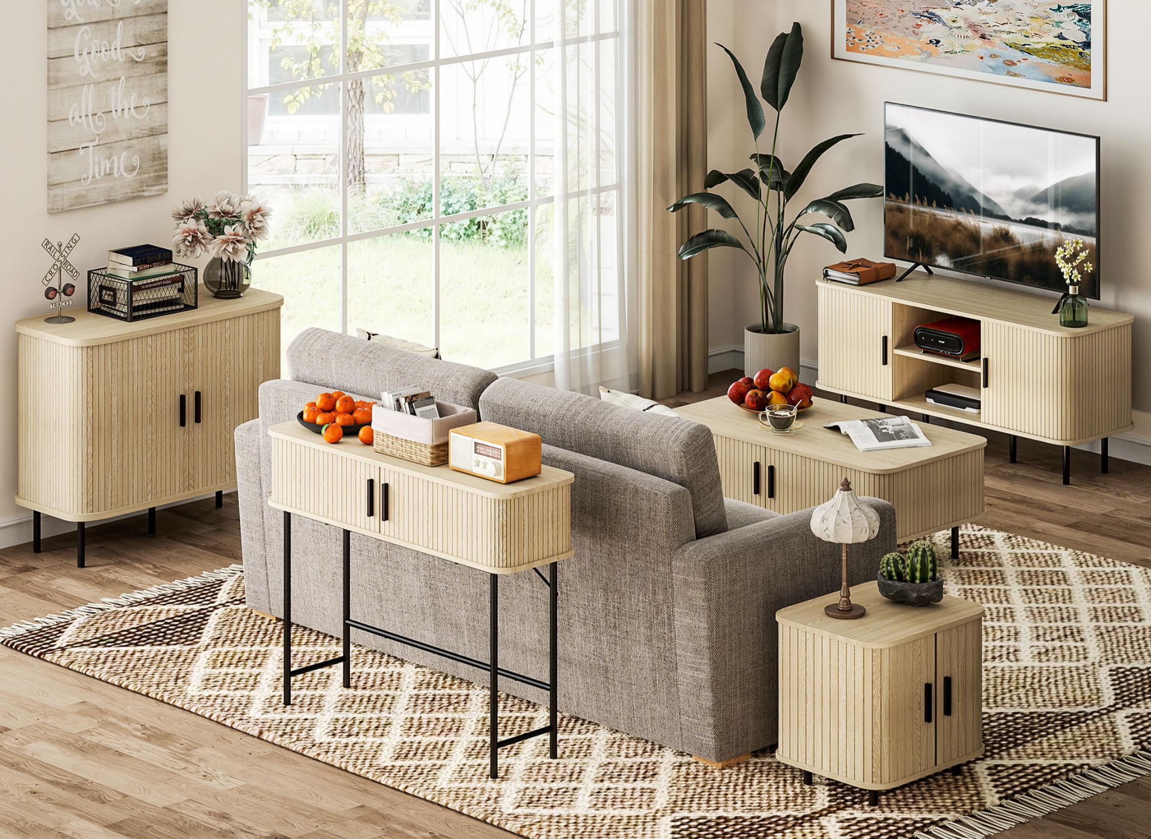 Un salón con múltiples posibilidades de almacena