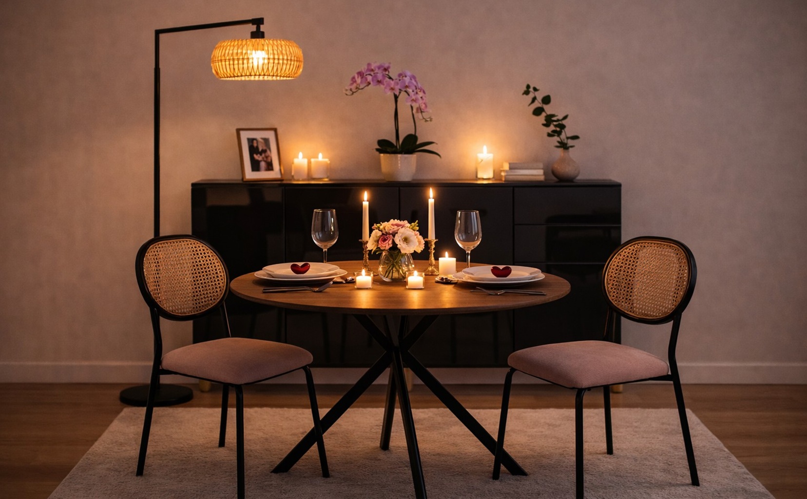 Cena romántica en casa