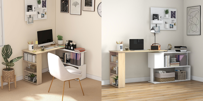 Escritorio de esquina con giro 360°