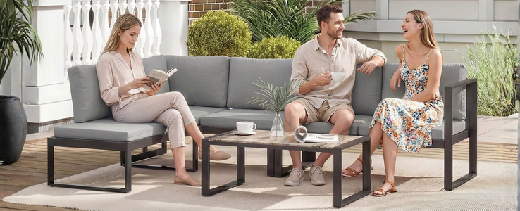 Conjunto de jardín esquinero