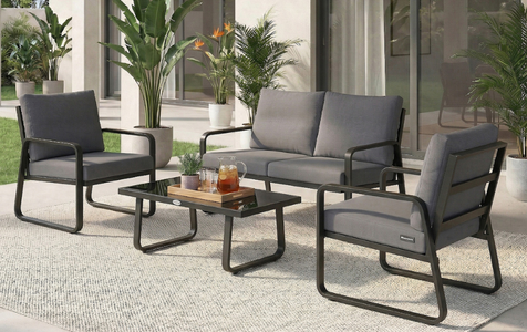 Conjunto de comedor de metal