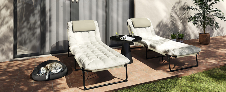 Tumbona acolchada reclinable