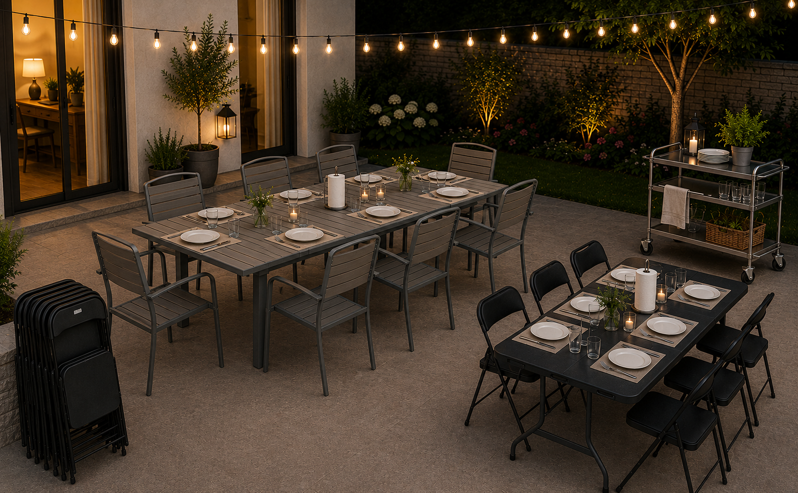 El escenario ideal para tus cenas al exterior