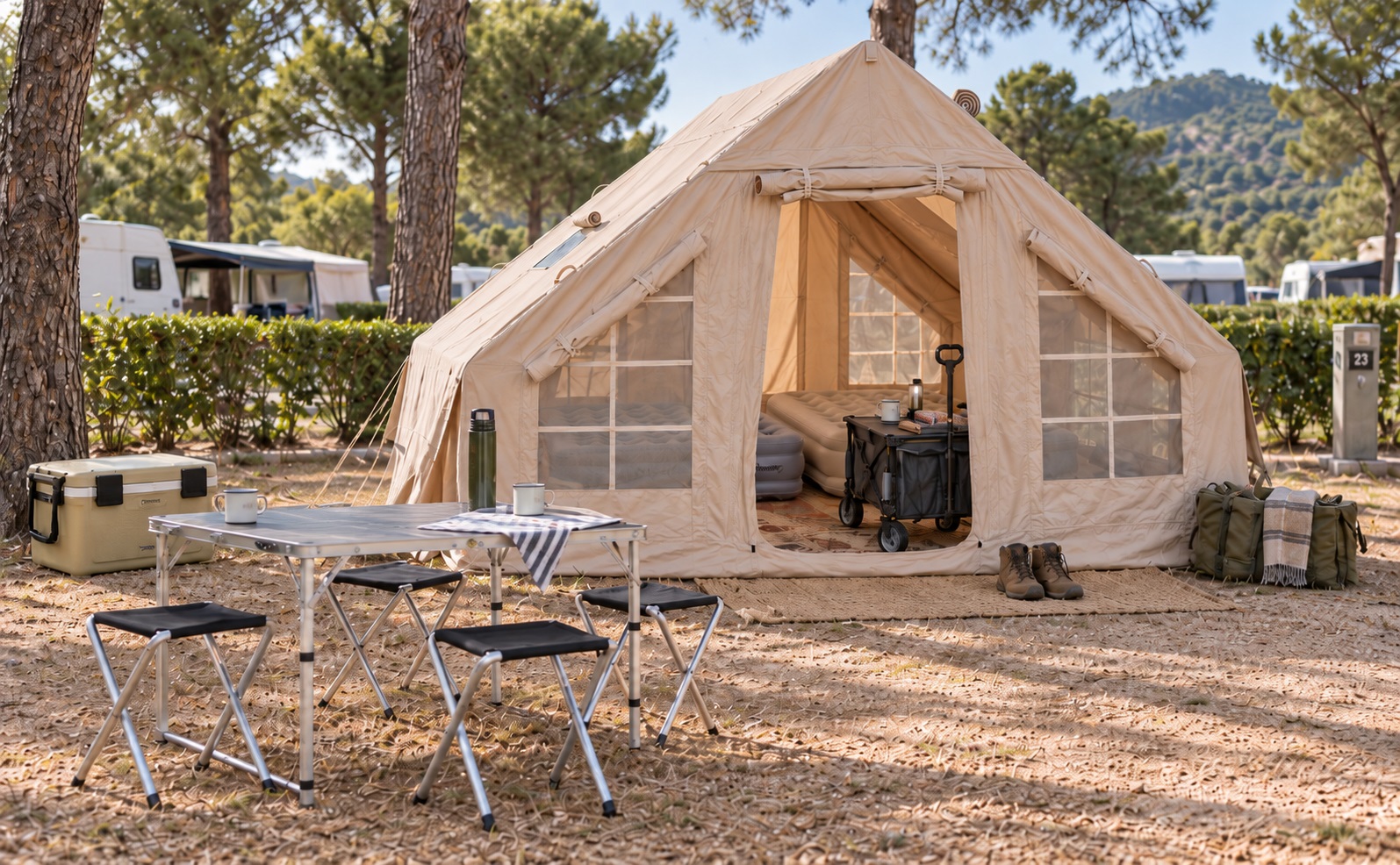 Tu mini casa inflable en el camping
