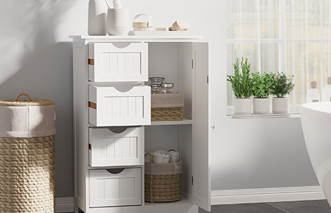 Armários de asa de banho