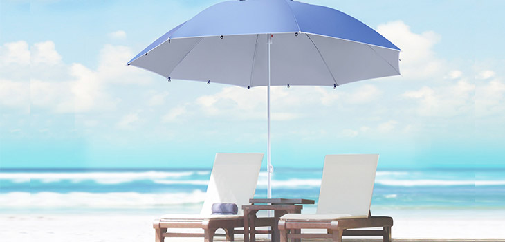 Chapéus de sol de praia