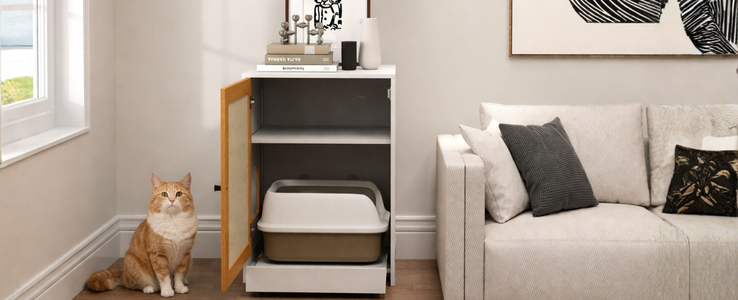 Móvel para caixa de areia de gato