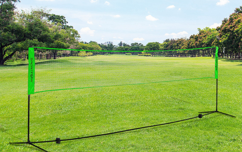 Rede de badminton com suporte