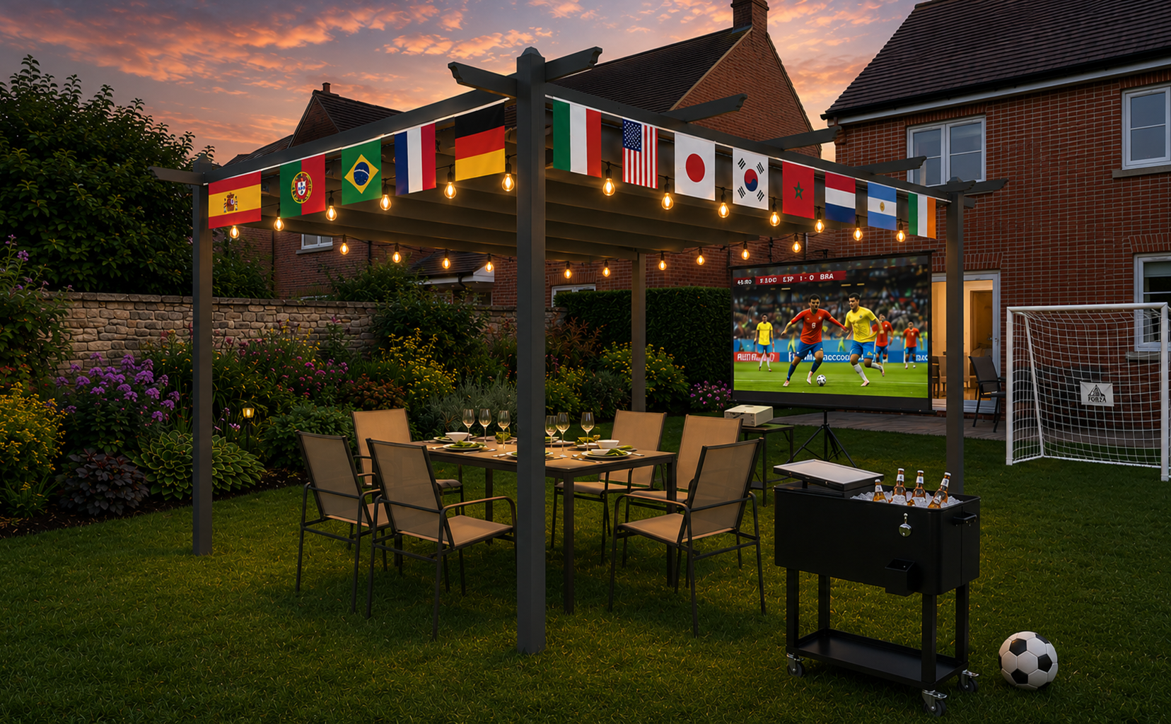 Tudo pronto para o Mundial no teu jardim