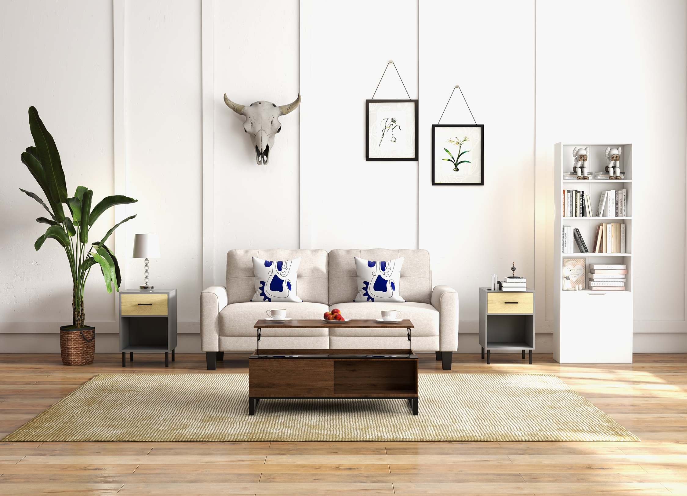 Un living cozy e la un click distanta