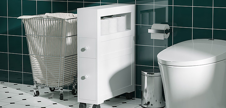 Dulap de baie cu rotile