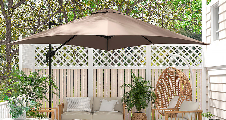 Umbrelă descentrată