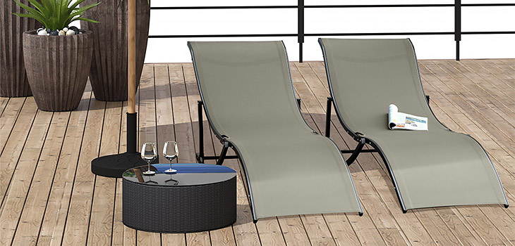 Set de 2 șezlonguri