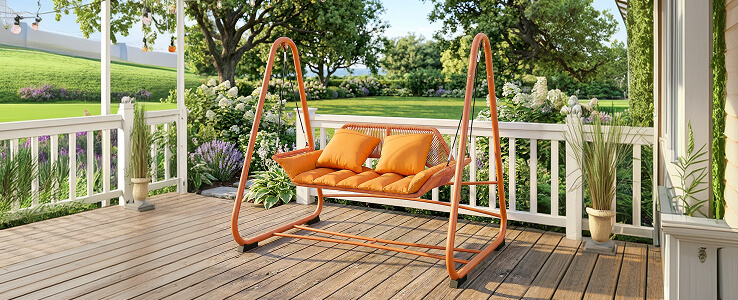 Momente de liniște în balansoar