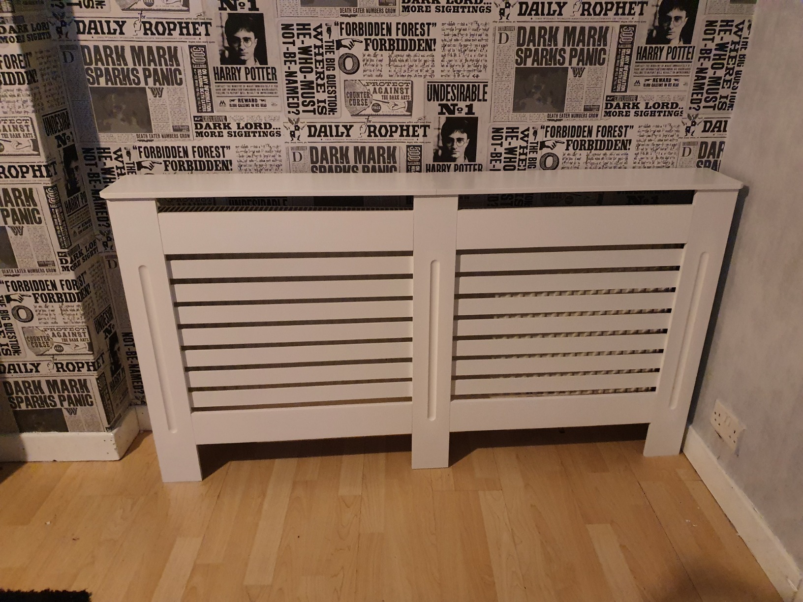 HOMCOM MDF Radiator Cover, 152 cm L-White | Aosom UK