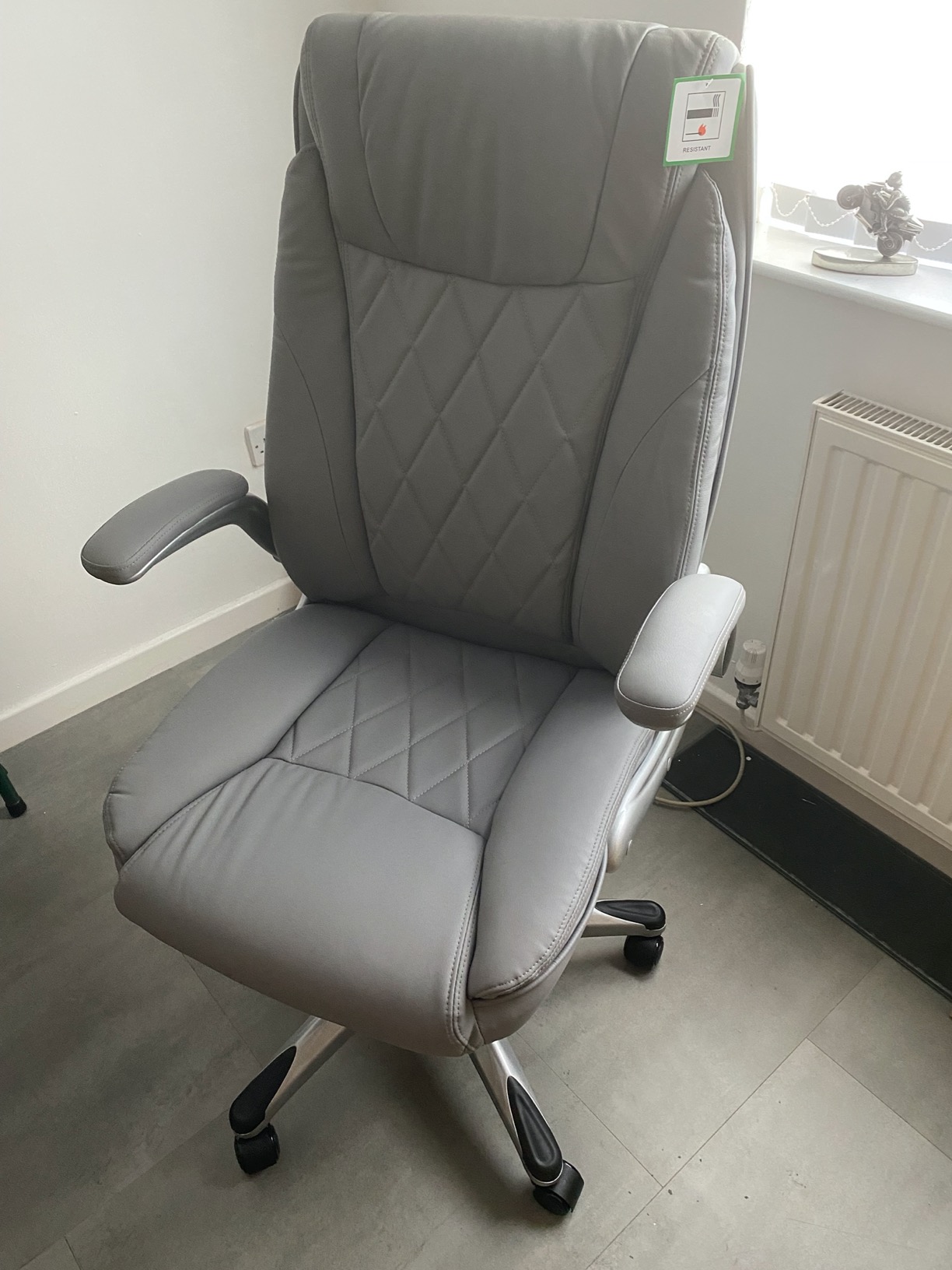 Vinsetto High Back Executive Office Chair Grey Aosom UK