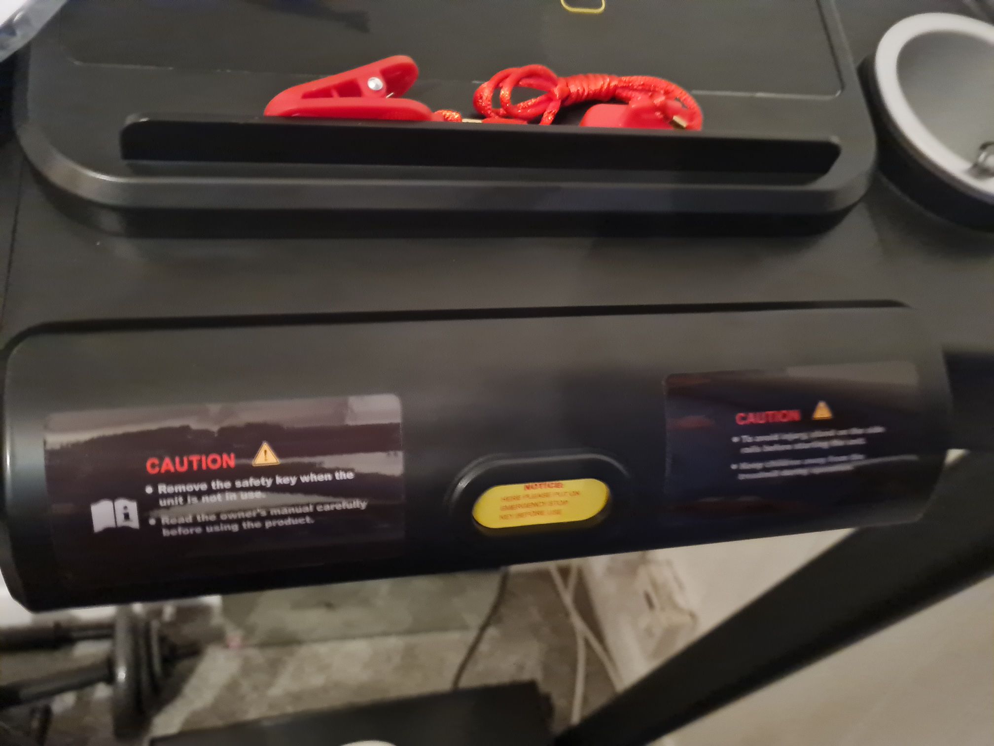 very good machine, hard to set up the  emergency key