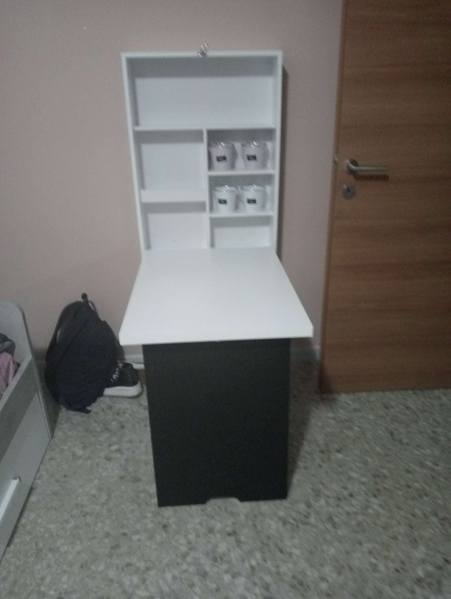HOMCOM Wandtafel Opklapbaar Wand Opklapbaar Bureau Met Op Naturel Hout