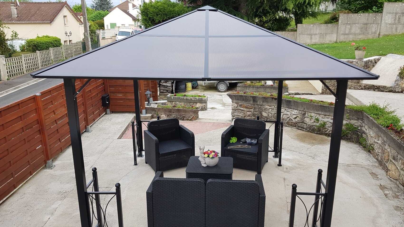 Outsunny Tonnelle Pavillon de Jardin Tente de Réception Imperméable — free download