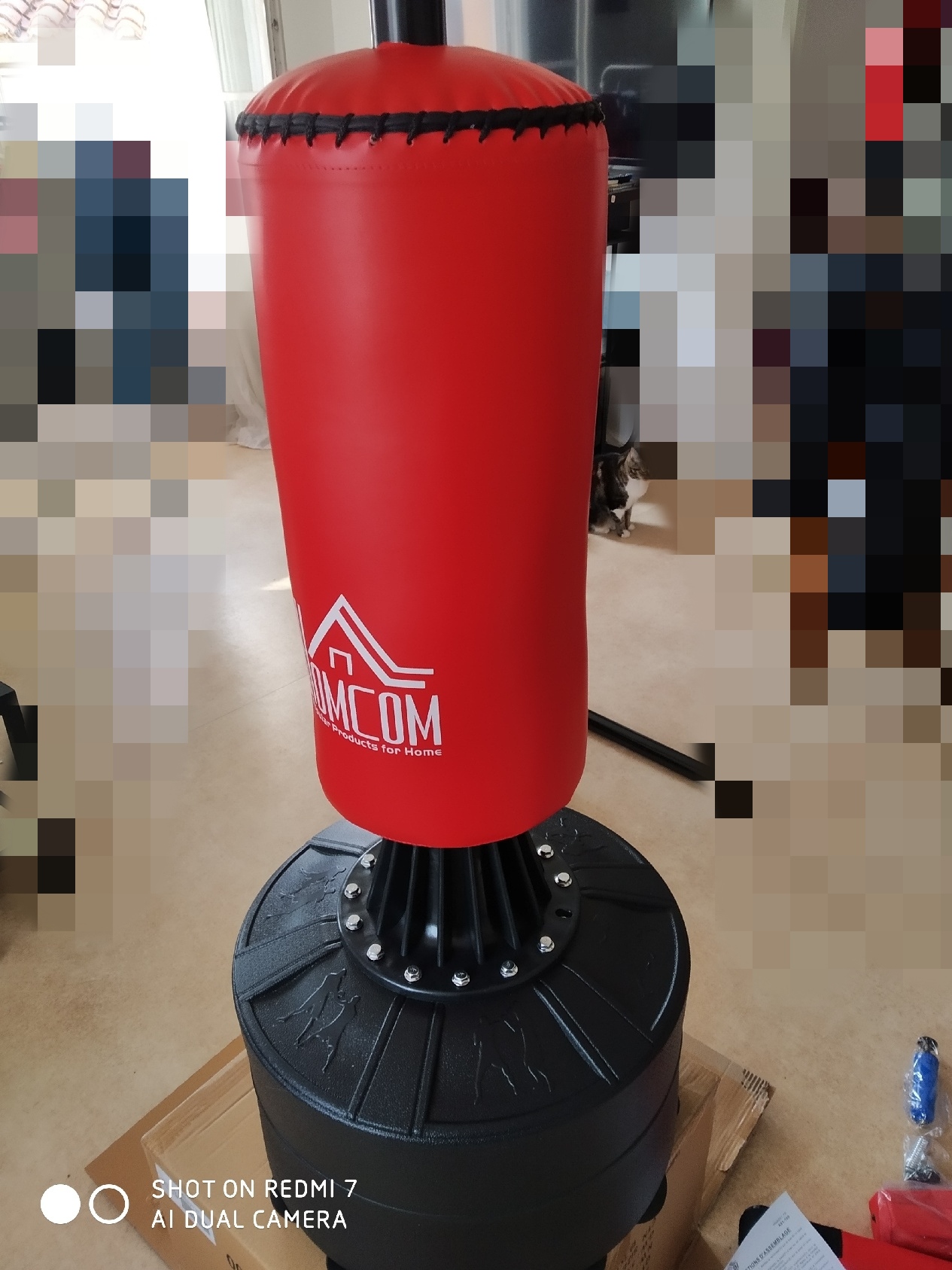 Freestanding Boxing Punch Bag Stand with Rotating Flexible Arm